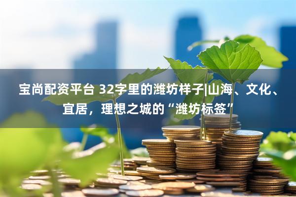 宝尚配资平台 32字里的潍坊样子|山海、文化、宜居，理想之城的“潍坊标签”